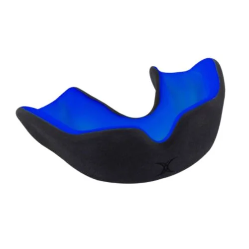 Protège-dents Rugby XBrace Dual Density Noir et Bleu Adulte Gilbert