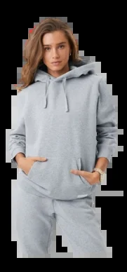 Pull à Capuche Björn Borg Femme Centre Hoodie Light Grey Melange