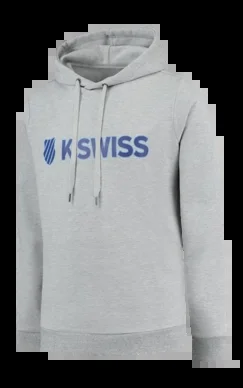Pull à Capuche K-Swiss Unisex Essentials Hooded Sweat Light Grey Melange