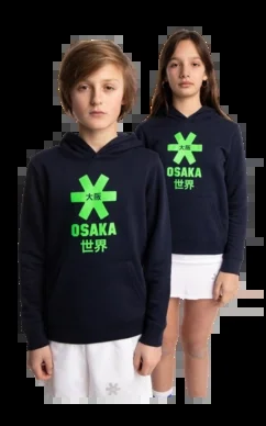 Pull à Capuche Osaka Enfant Deshi Green Star Navy Melange