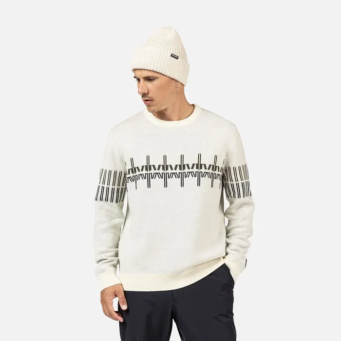 Pull à col rond à motifs pour homme Produit De Marque