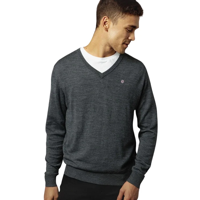 Pull col V en laine Serge Blanco