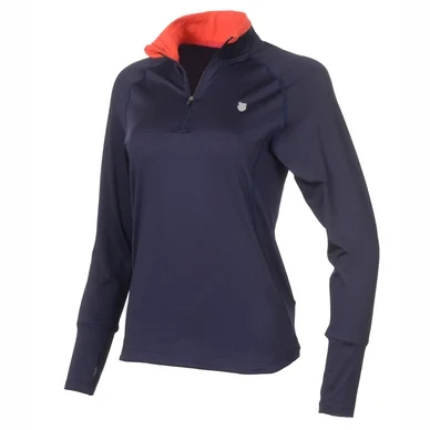 Pull de tennis K Swiss Heritage Long Sleeve Zip Mock Women Navy