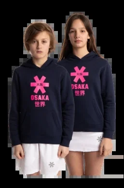 Pull Osaka Enfant Deshi Hoodie Pink Star Navy Melange