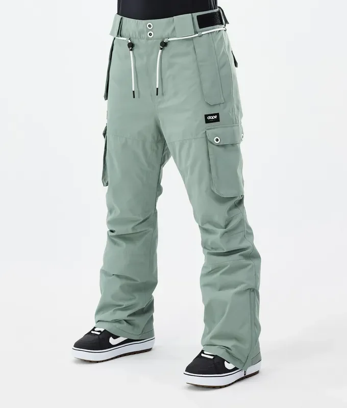 Quantité Limitée Dope Iconic W Pantalon de Snowboard Femme Faded Green
