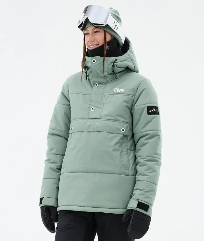 Quantité Limitée Dope Puffer W Veste Snowboard Femme Faded Green