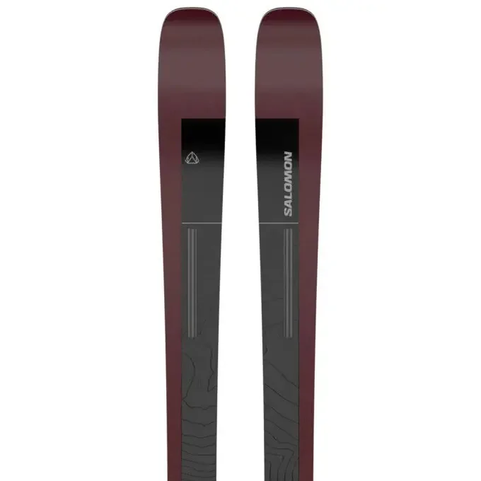 Quantité Limitée Pack de skis Salomon STANCE 90 Black/Burgandy Metallic + fix