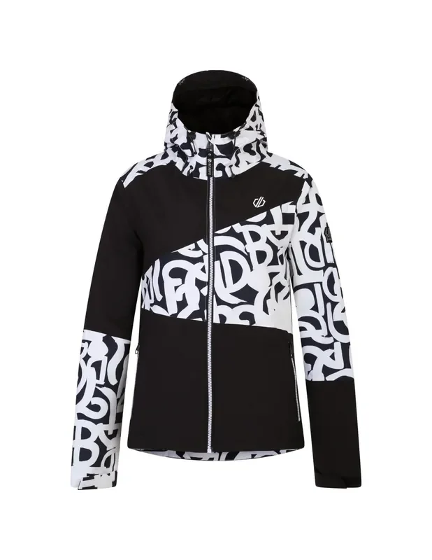 Quantité Limitée Veste de ski Femme Dare 2B Ice Jacket Black Graffiti 2024