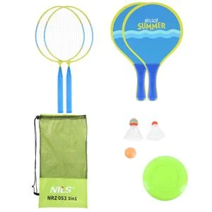 Raquette de badminton/plage + 3 volant + frizbi enfant NRZ053 Frizbi (x7)