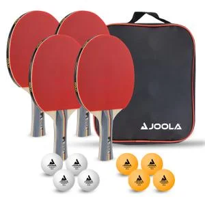 Raquettes et 8 balles de tennis de table Team school (x4)