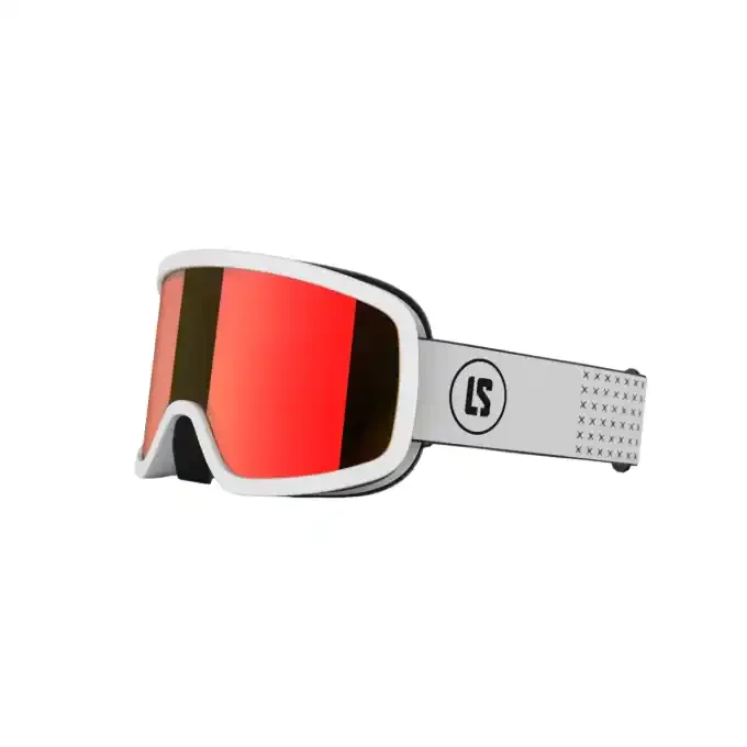 Réduction Masque de ski Loubsol LS2 BLANC MI ROUGE