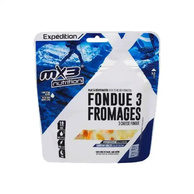 Repas lyophilisé Mx3 FONDUE AU 3 FROMAGES Promotion Saisonnière