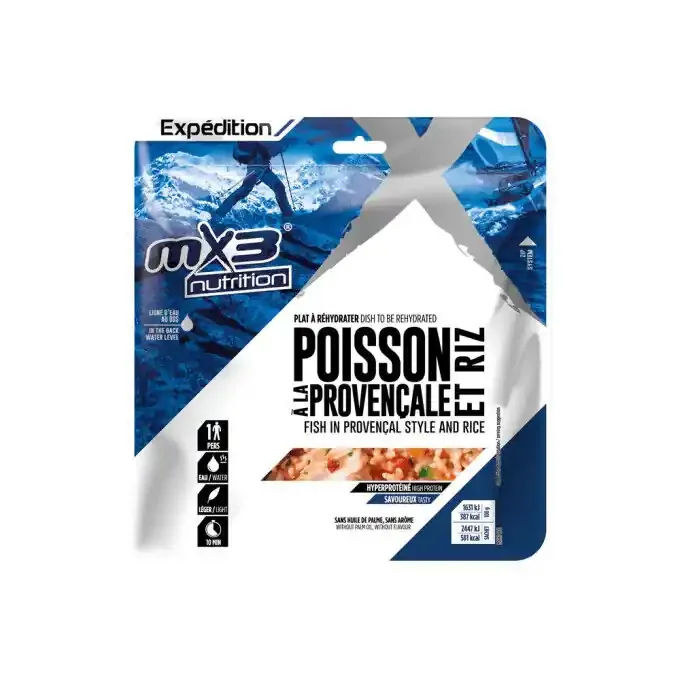 Repas lyophilisé MX3 Poisson à la Provençale & Riz Authentique