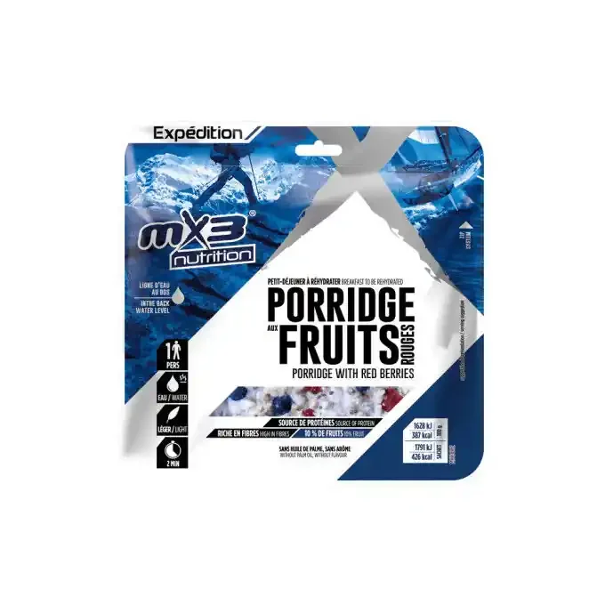 Repas Lyophilisé MX3 Porridge aux Fruits Rouges Nouveauté
