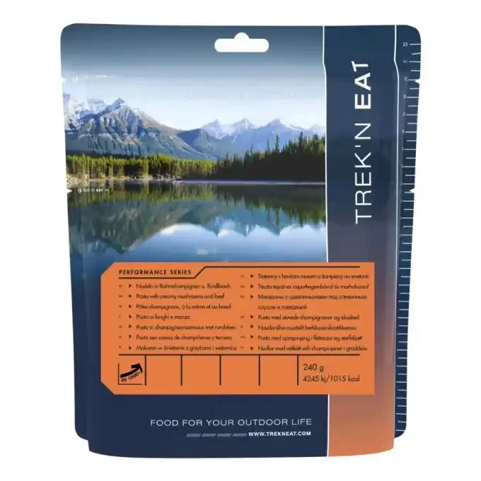 Repas lyophilisé Trek’n eat Pâtes champignons, à la crème et au bœuf PS1000+ Produit De Marque