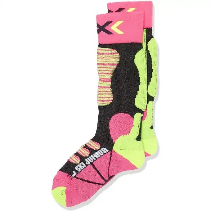 Retour Gratuit Chaussettes X-Socks SKI JUNIOR Fuschia/Yellow