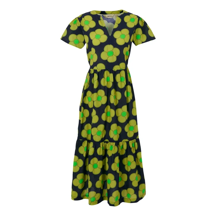 Robe midi u00e0 volants femme Regatta Orla Kiely [Taille 36]