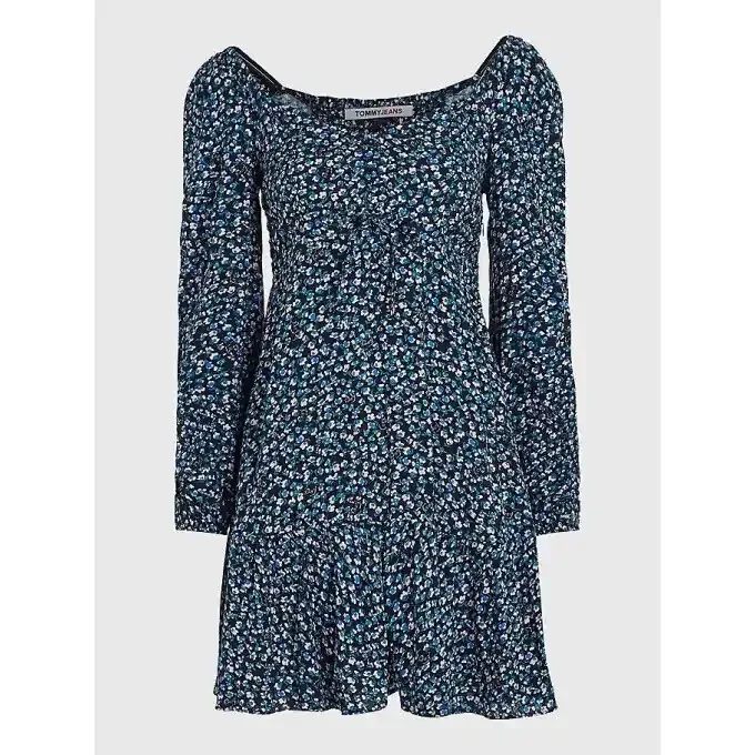 Robe Tommy Hilfiger TJW DITSY FLORAL TIE Blue Ditsy/Floral Print Tendance