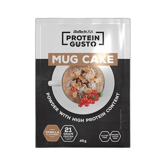 Sachets de collations protéine Biotech USA-gusto mug cake – Vanille