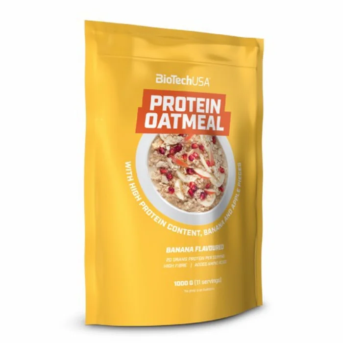 Sacs de collationsgruau proteiné Biotech USA – Banane – Pomme – 1kg