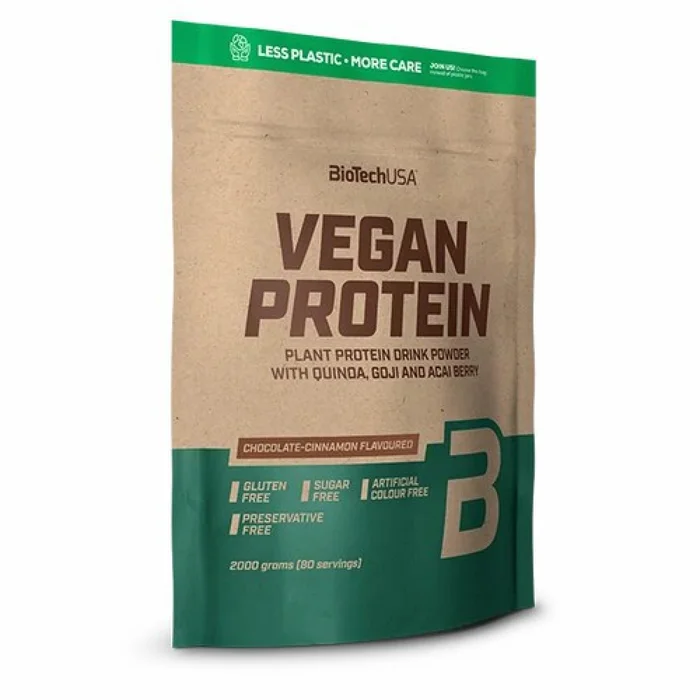 Sacs de protéines végétalienne Biotech USA – Chocolat-cannelle – 2kg