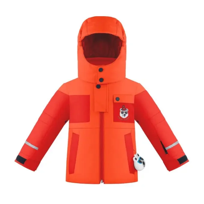 Satisfait Ou Remboursé Poivre blanc BB SKI JACKET clementine orange/scarlet red