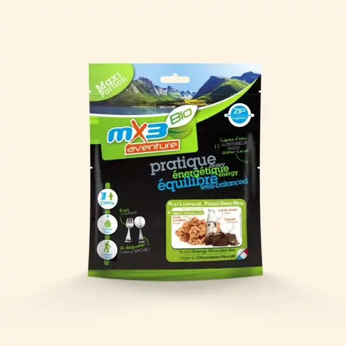 Satisfait Ou Remboursé Repas lyophilisé MX3 Muesli Energy Cacao Bio