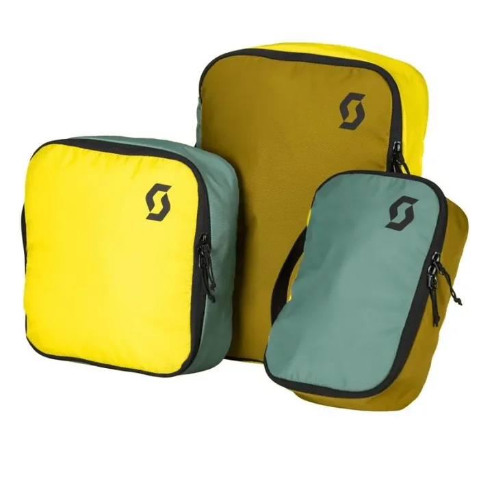 Scott Packing Cube Day Remix Bag, lot de 3, vert/jaune Affaire À Saisir