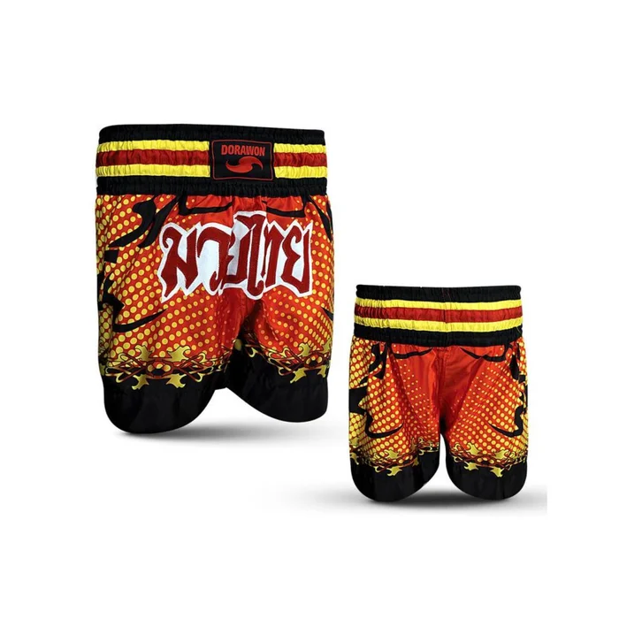 Short de boxe Thaï en satin Dorawon Chaiya