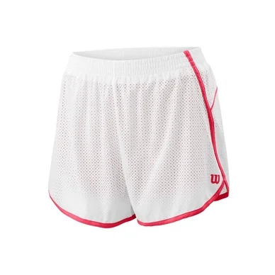 Short de Tennis Wilson Femme Competition Woven 3.5 Short Blanc Cerise