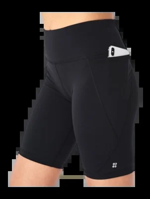 Short Sweaty Betty Femme Power 9″ Biker Noir