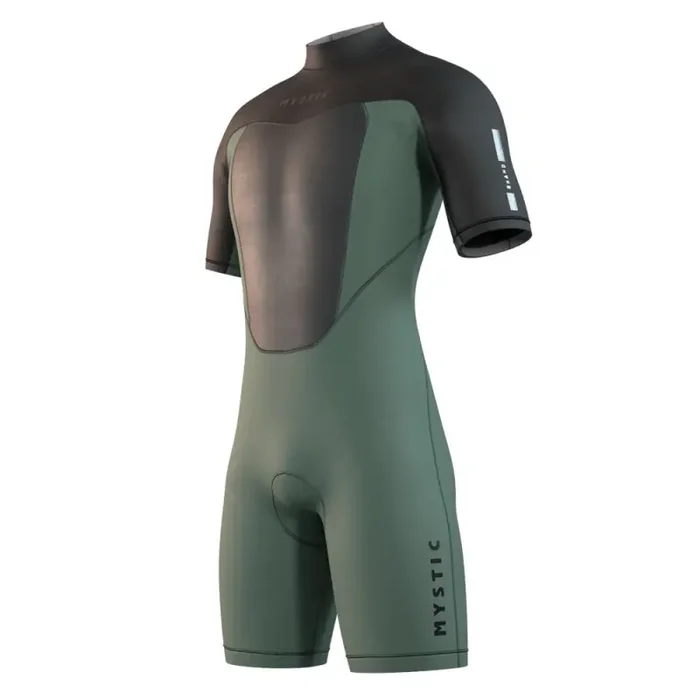 Shorty neoprene mystic brand flatlock ss 3-2 backzip dark olive Retour Gratuit