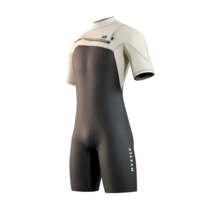 Shorty neoprene mystic motion 3-2 frontzip black sand Soldes