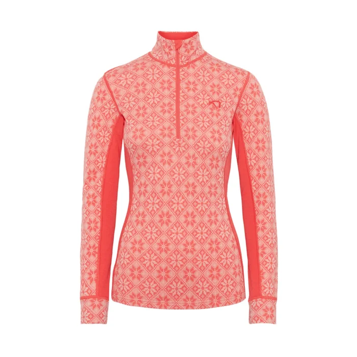 Sous maillot manches longues 1/4 zip femme Kari Traa Rose