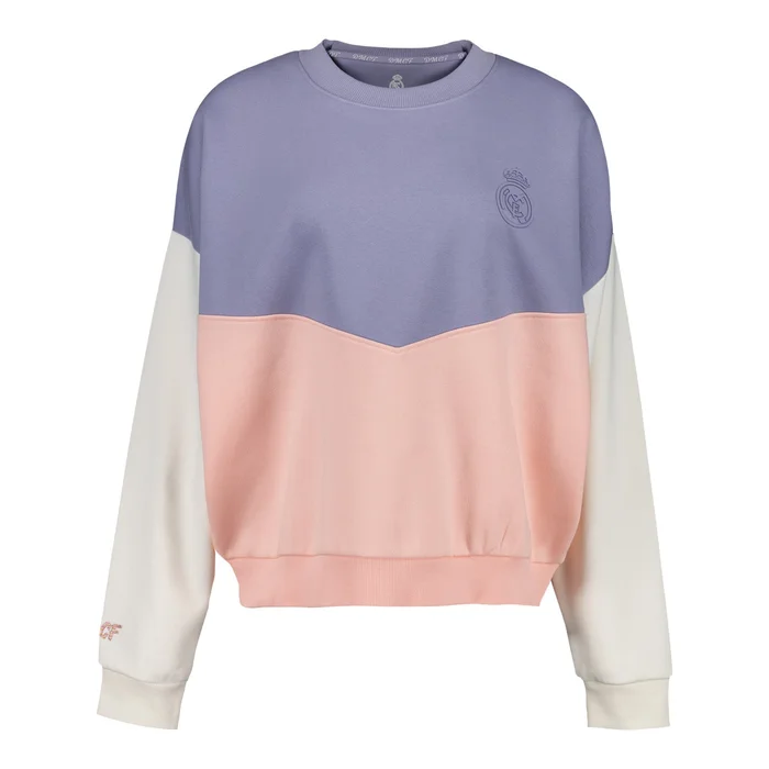 Sweat Col Ras du Cou Ladies Vintage Real Madrid Motif Multicolore femmes – Boutique Officiel Real Madrid CF