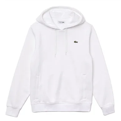 Sweat Lacoste Men SH1527 Sport Hooded Fleece White White