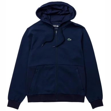 Sweat Lacoste Men SH9676 Sport Hooded Mesh Navy Blue