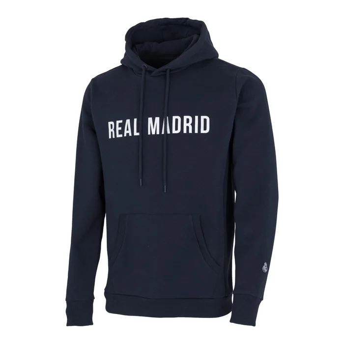 Sweat-shirt à capuche Man Text Marine/Blanc – Boutique Officiel Real Madrid CF