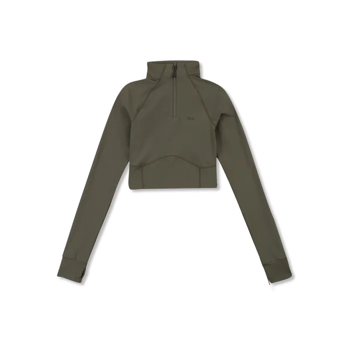 Sweatshirt crop demi-zippée femme Fila Corsico
