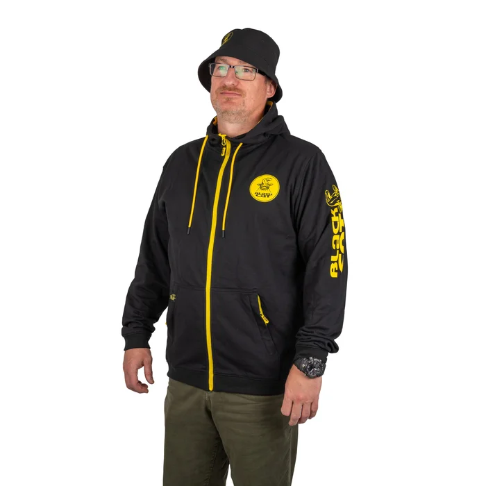 Sweatshirt u00e0 capuche zippu00e9e Black Cat [Taille L]