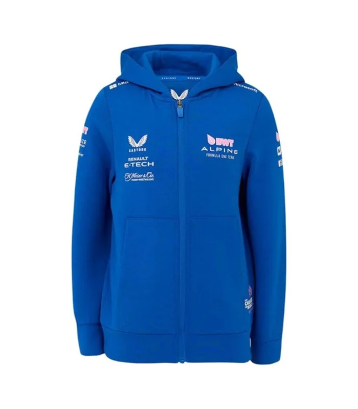 Sweatshirt Zip Enfant Kappa Atriso BWT Alpine F1 Team Officiel Formule 1