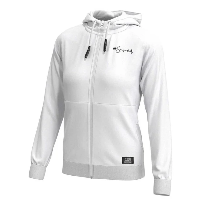 Sweatshirt zippé à capuche fille Errea Essential SS22 Logo Scrip [Taille 9/10 ans]