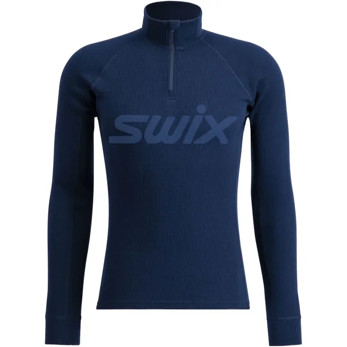 Swix RaceX Merino Half Zip, hommes, navy Fait Main