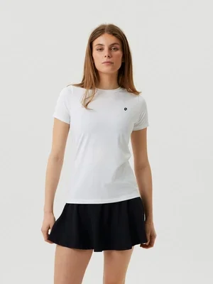 T-Shirt Björn Borg Femme Ace Slim T-Shirt Blanc Brillant