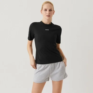 T-shirt Björn Borg Femmes Regular T-Shirt BB Logo Black Beauty