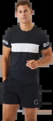 T-Shirt Björn Borg Homme Borg T-Shirt Stripe Black Beauty