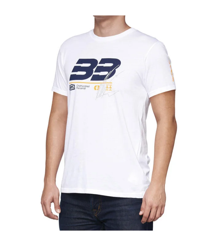 T-shirt Brad Binder 33 SIGNATURE 100% Blanc Homme
