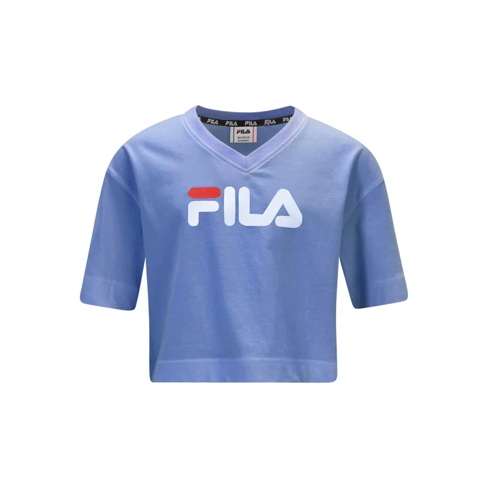 T-shirt crop col-v fille Fila Lambsborn