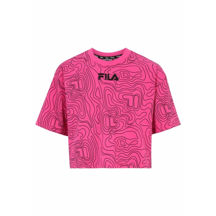 T-shirt crop fille Fila Biebrich Aop