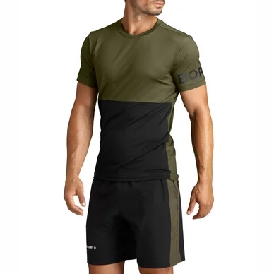 T-Shirt de Sport Björn Borg Men T-Shirt Sports Academy Ivy Green